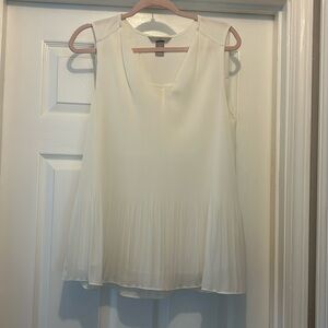 Pleated white top